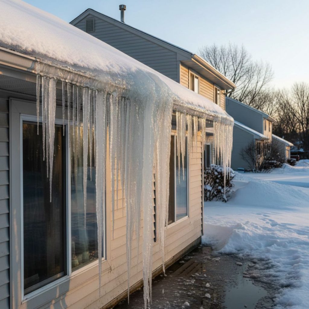 big ice dam, ai generated